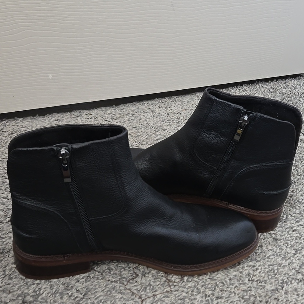 Franco Sarto Hero Black Leather Chelsea Boots Size 9.5 - Picture 5 of 11